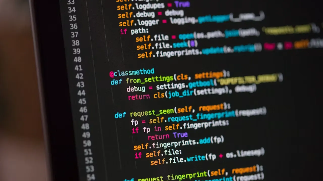 Python code displayed on a developer screen during environment setup