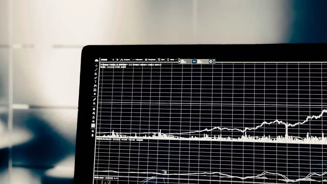 Trading performance and volatility displayed on a market data screen