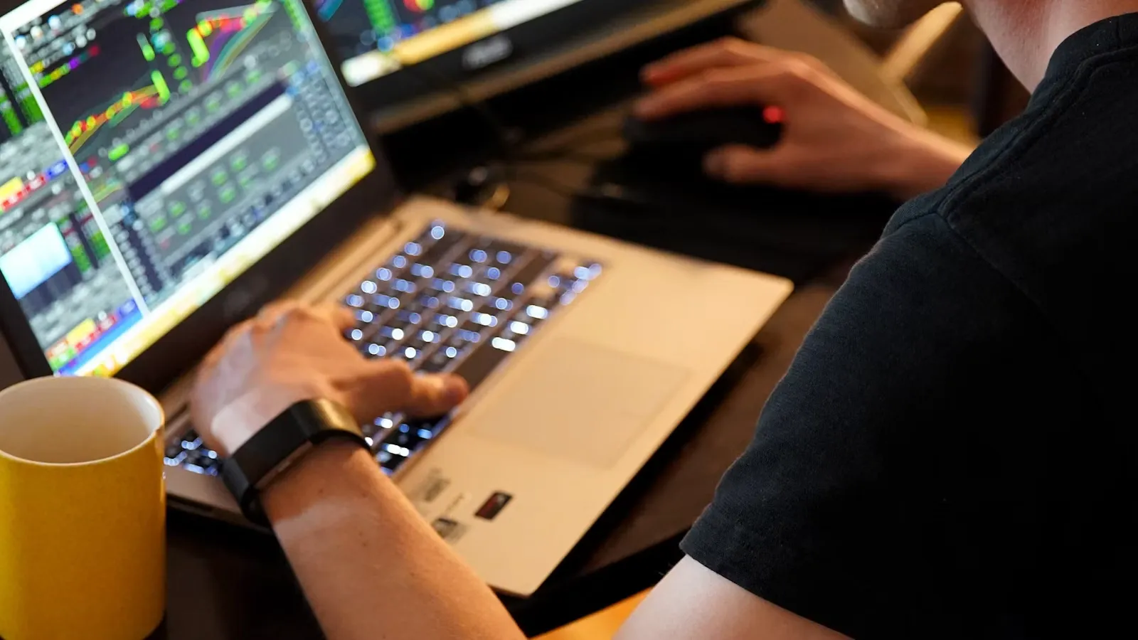 Investor performing due diligence and reviewing a trader's history before copying