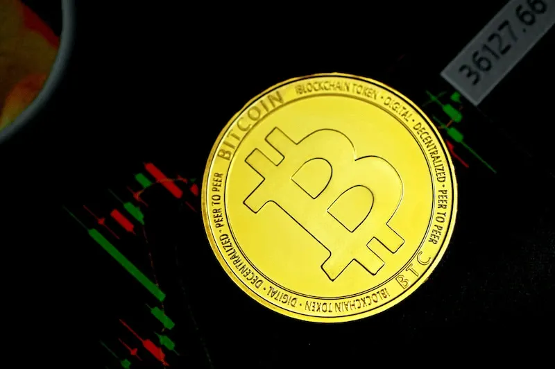 A coin resting on a table