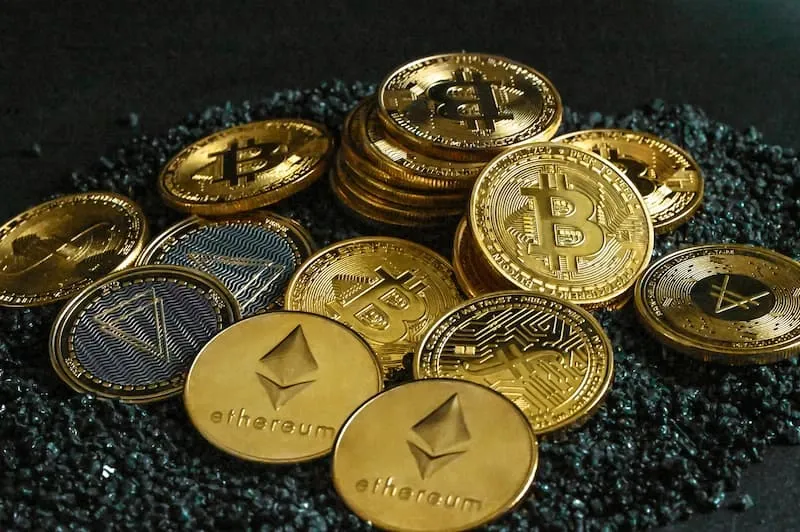 Coins resting on gravel