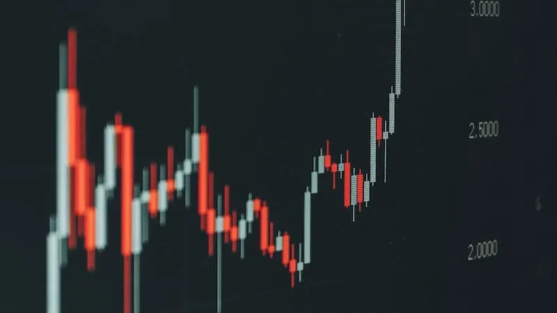 A graph showing fluctuating trends