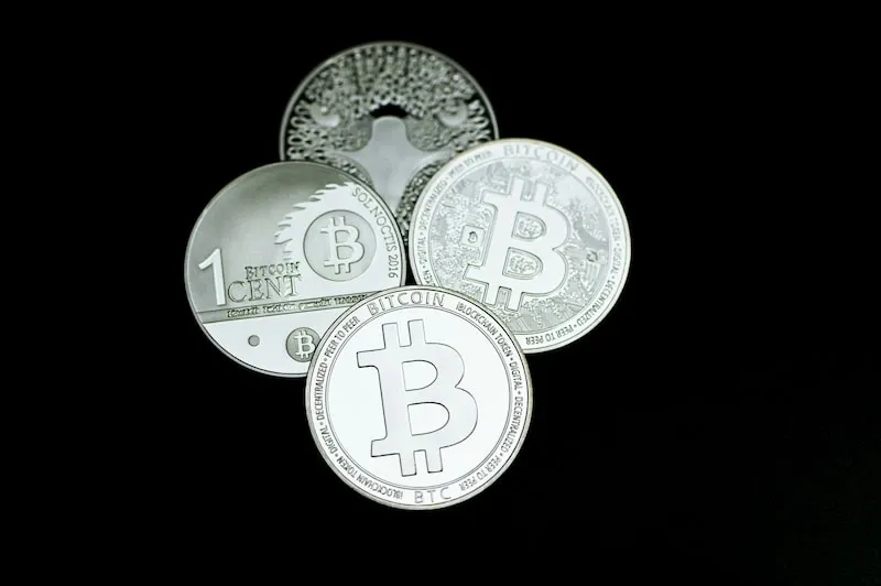 A pile of silver coins