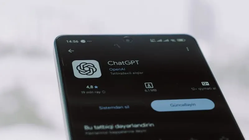 An AI chat app on a phone