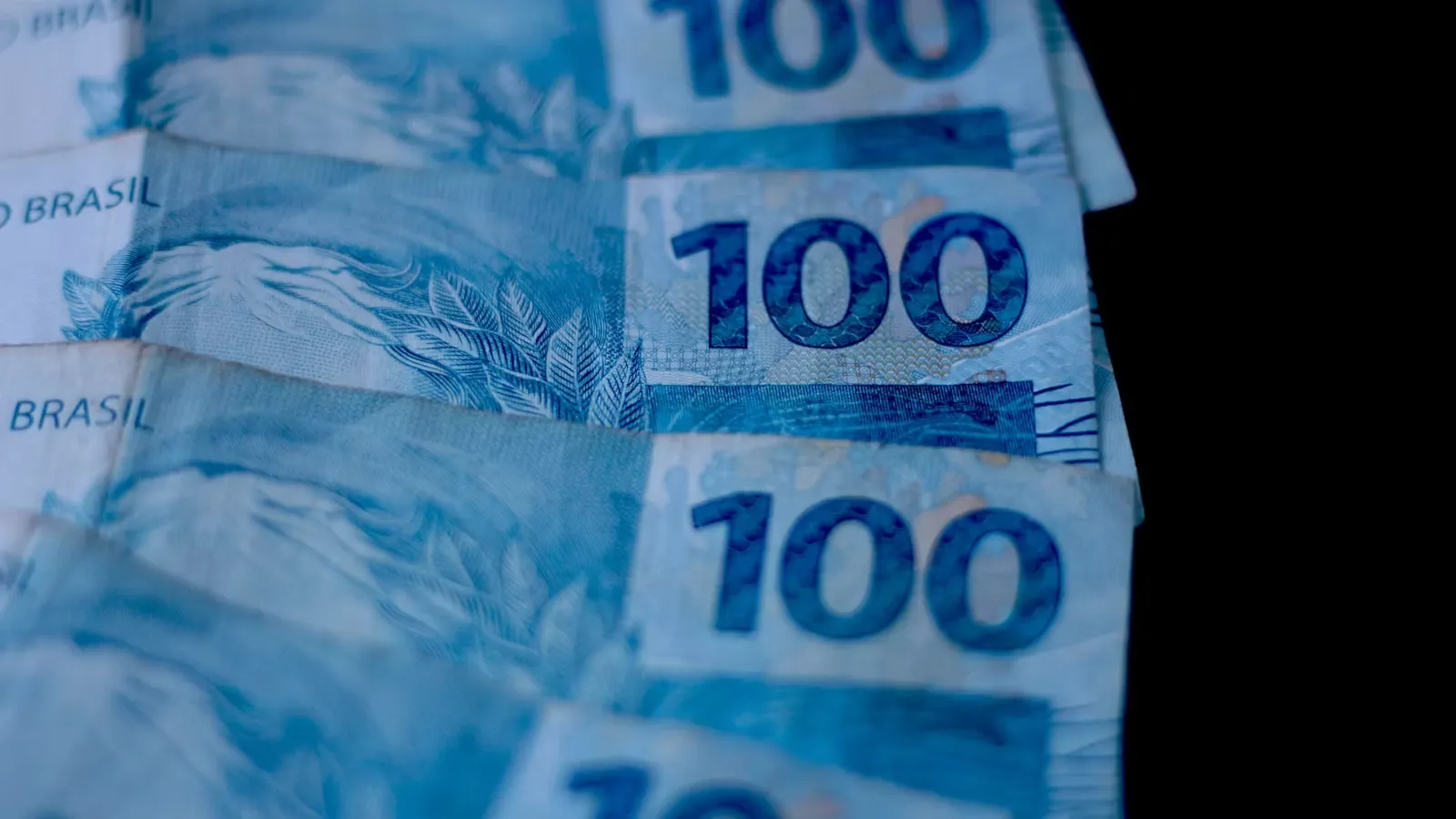 A close-up of currency
