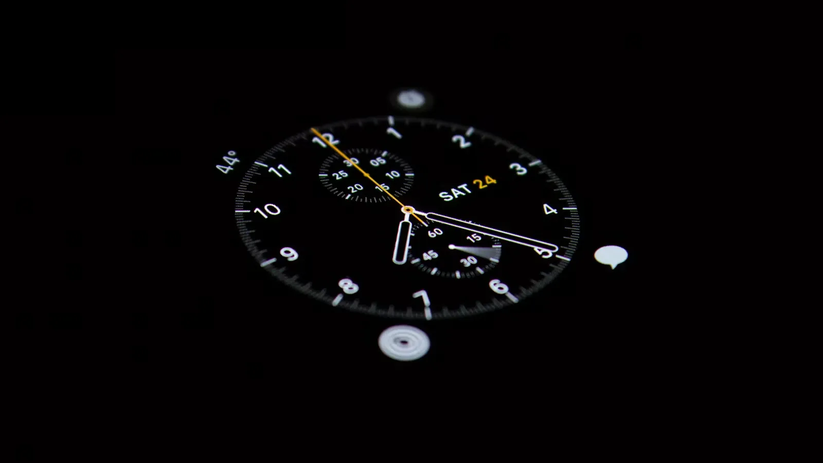 An analog speedometer