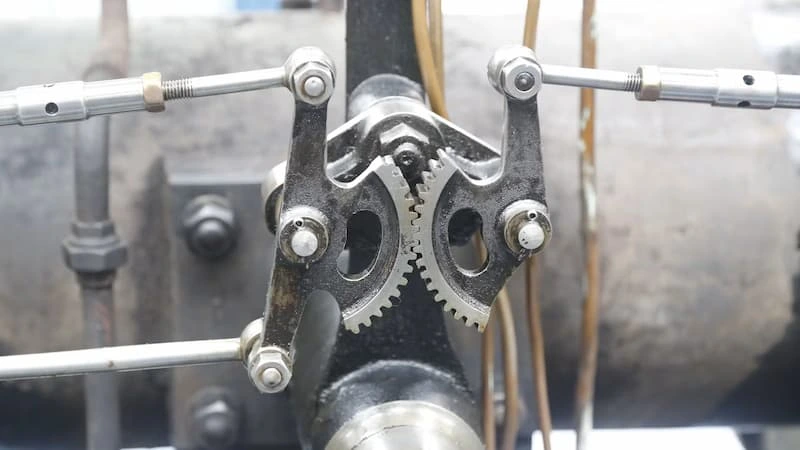 An old machine with gears and levers