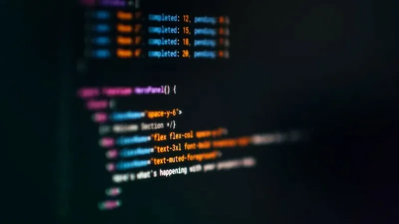 A colorful code editor