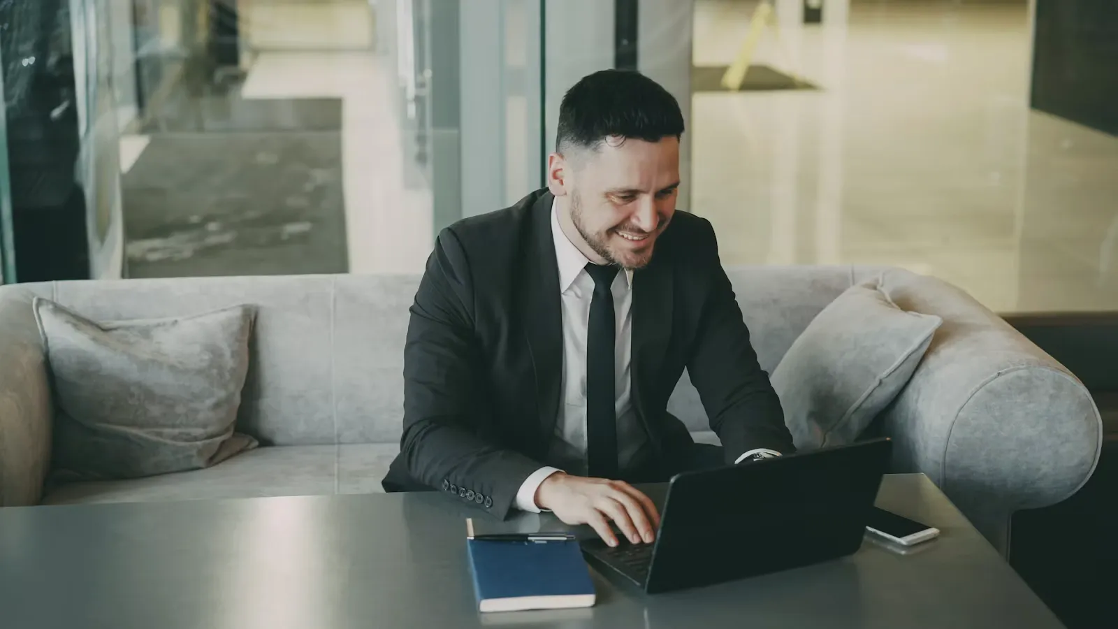 A person working on a laptop
